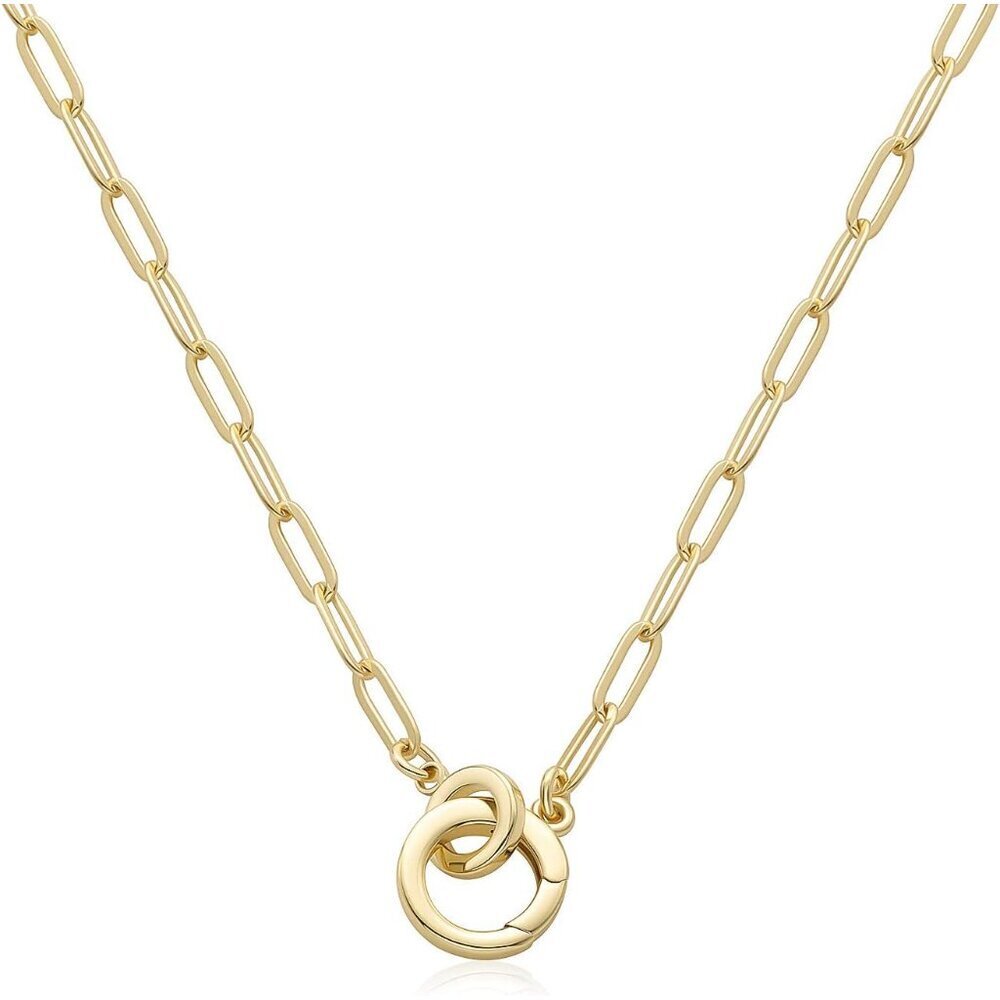 Gold Paperclip Necklace Dainty Link Chain Jewelry for Women